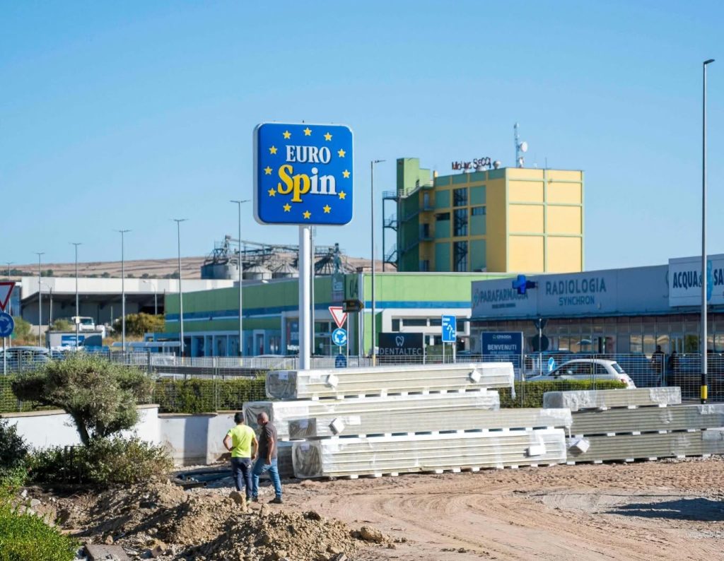 Nuovo Eurospin di Senorbì: il cantiere Global dalla struttura alla pavimentazione